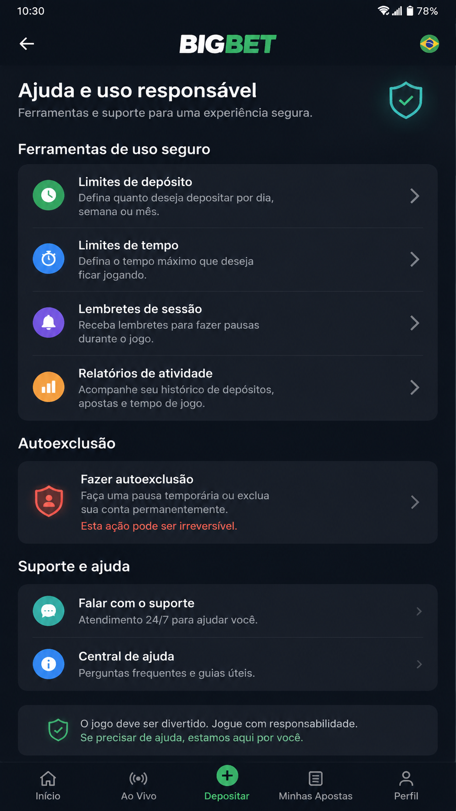 Bigbet screenshot
