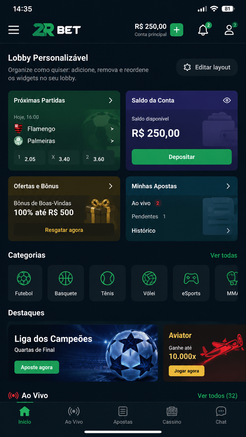 2rbet screenshot