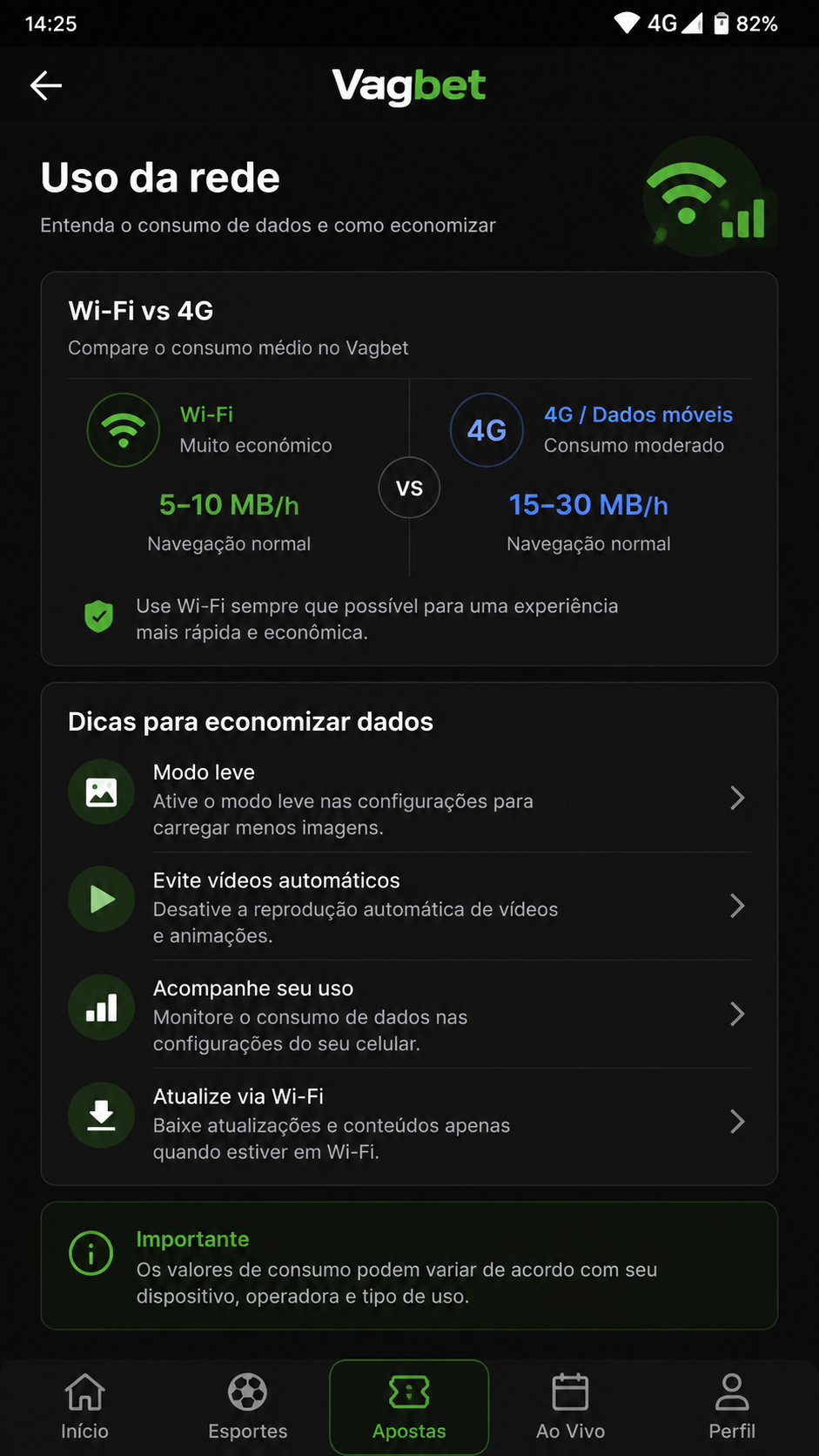 Vagbet screenshot