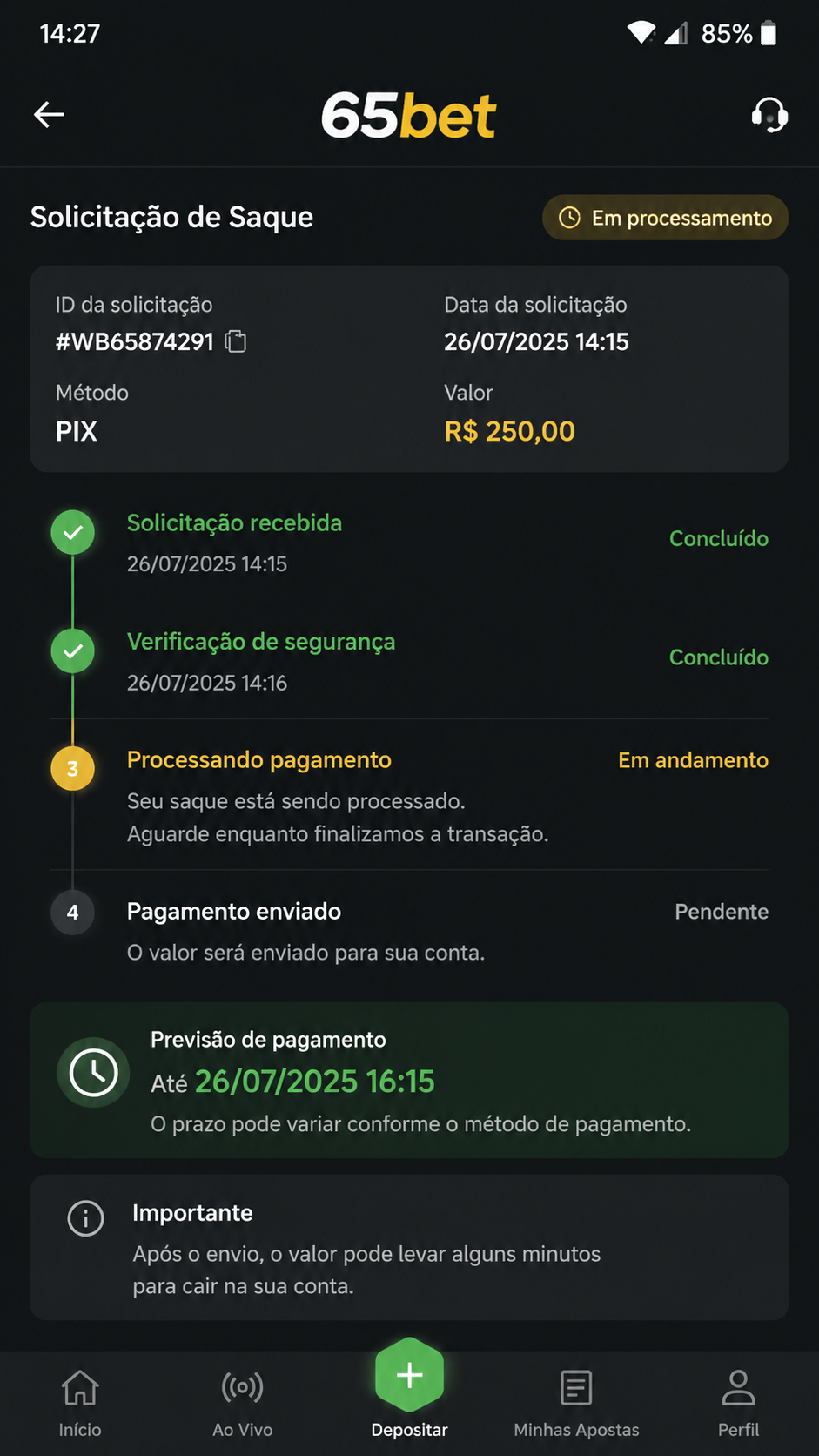 65bet screenshot
