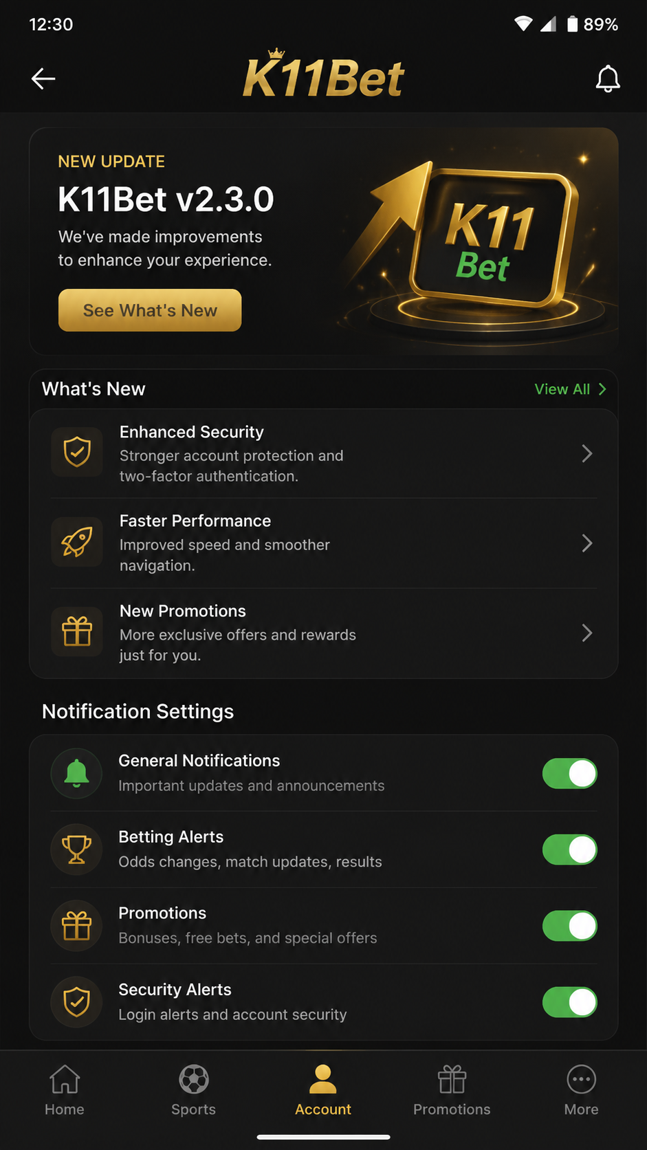 k11bet screenshot