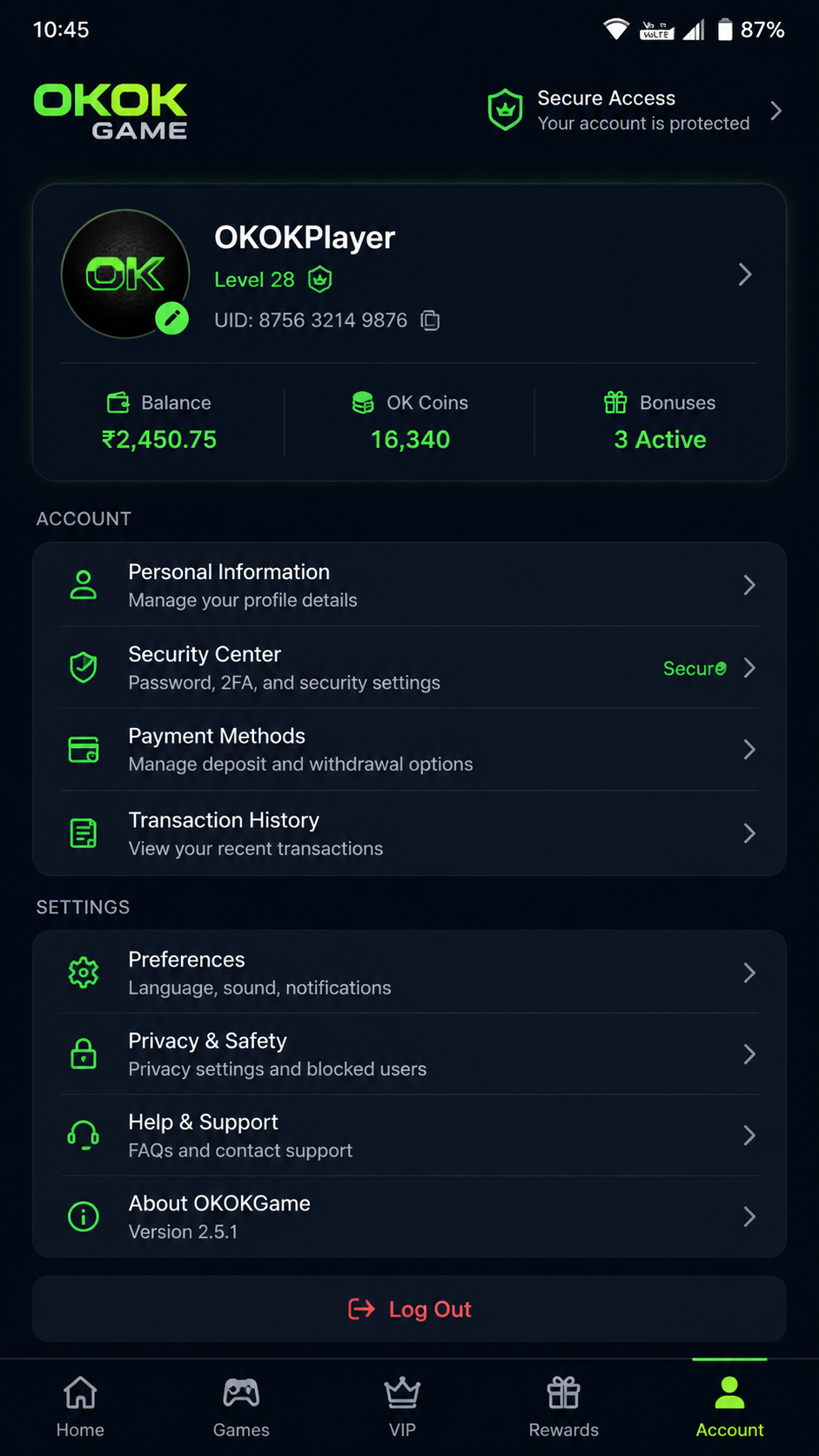 okokgame screenshot