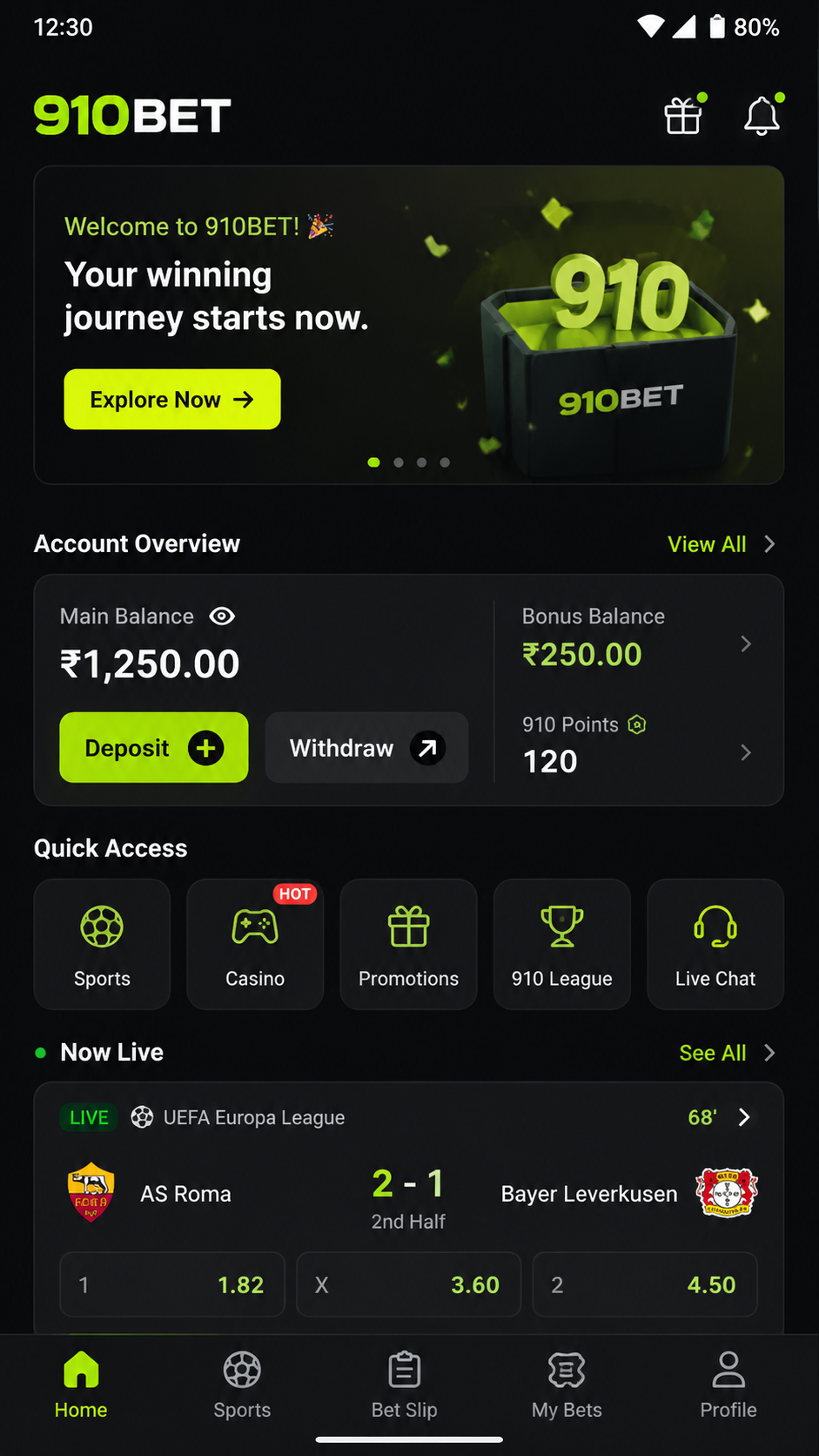 910bet screenshot