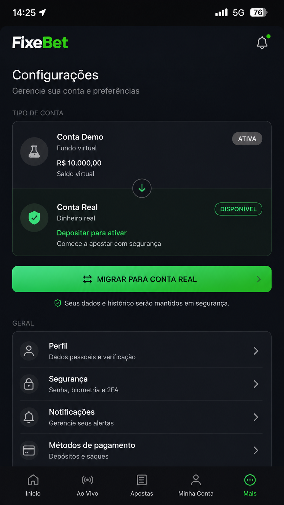 FixeBet screenshot