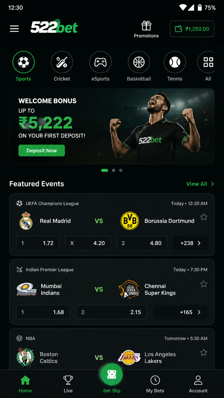 522bet screenshot